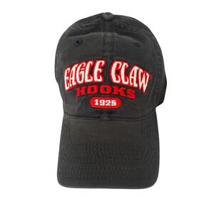 Eagle Claw Fishing Hat Mens OSFA Black Excellent Strapback Embroidered Cap